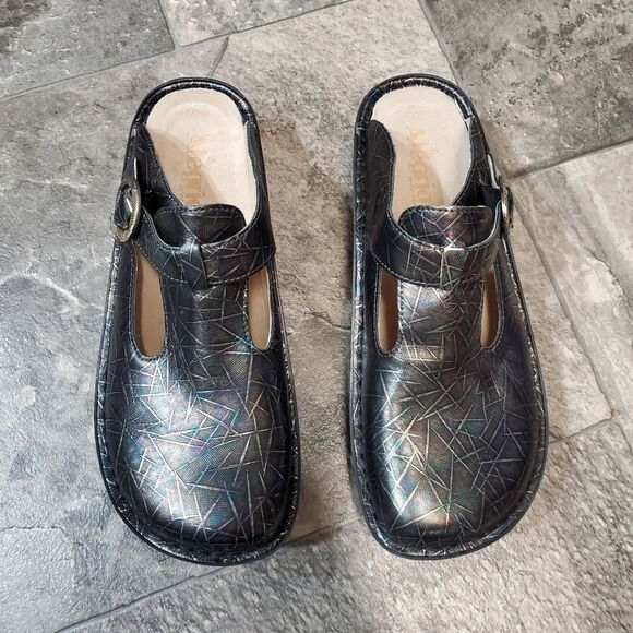 Alegria Classic Lazer Tag Rainbow Mermaid Multicolor Slip-on Mules Clogs 41 - Picture 5 of 9